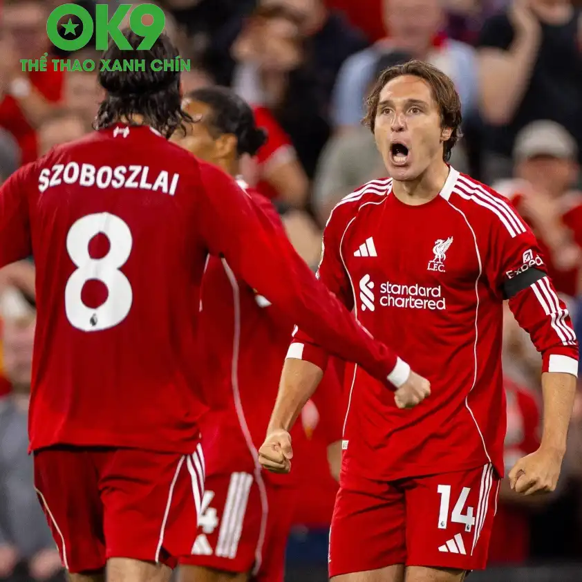 Chiesa có bàn thắng đầu tiên cho Liverpool tại Premier League (Ảnh: @IFTVofficial)