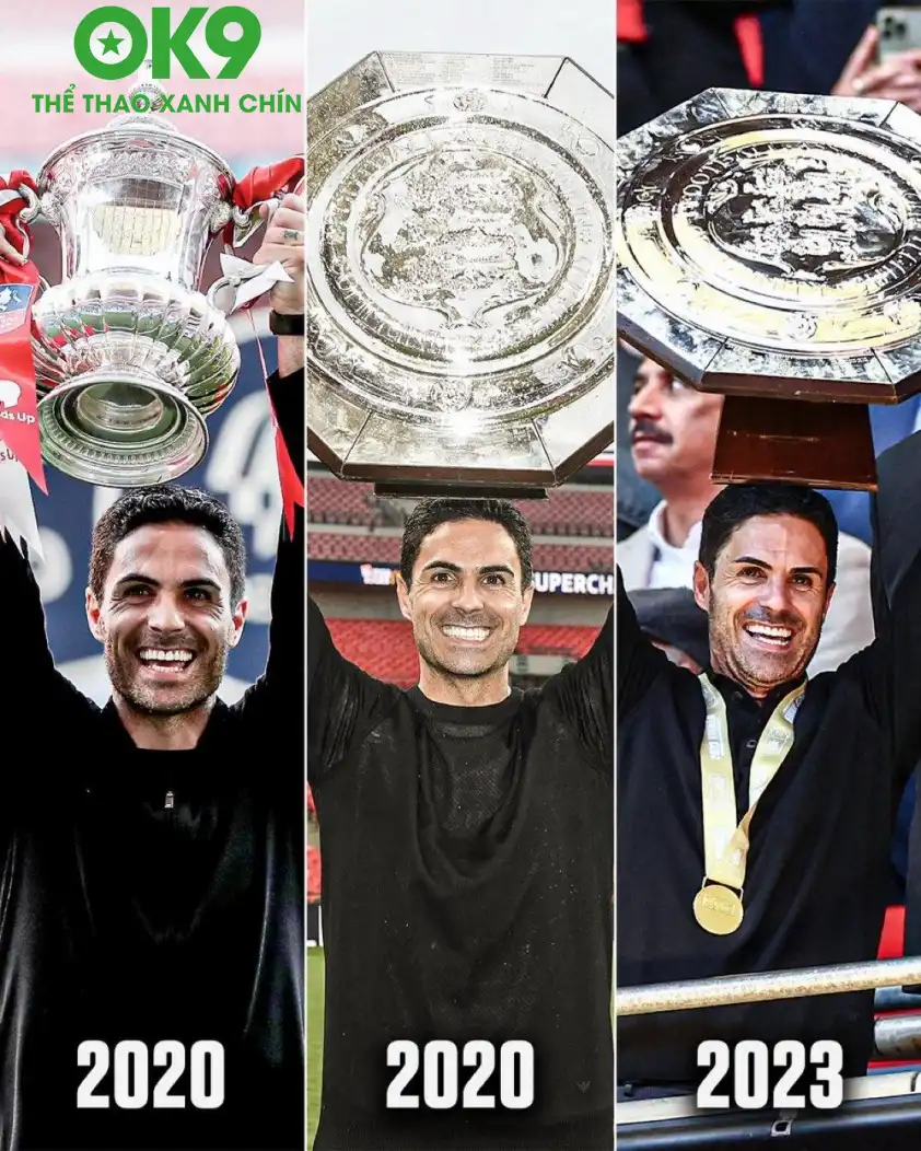 3 danh hiệu Arteta có được trong 5 năm qua.